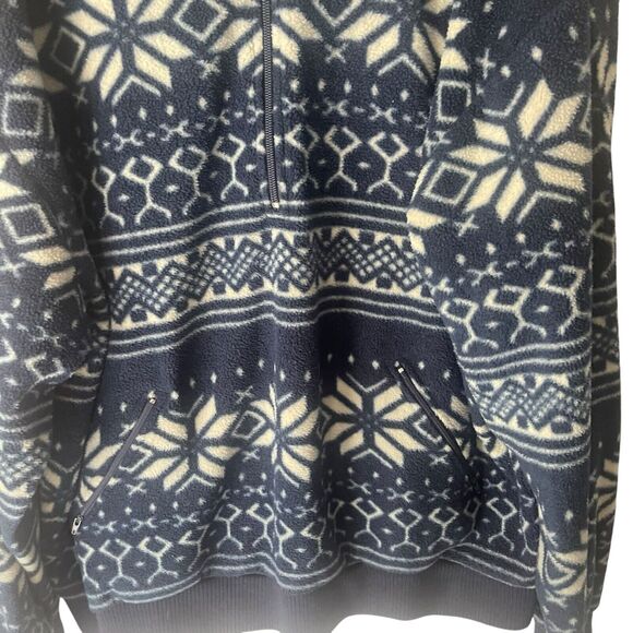 Brooks Brothers Men's Size Large Blue Fair Isle Half Zip Pullover Sweater - Picture 3 of 8